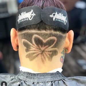 4 leaf clover design haircut.